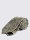 Moss Italian silk paisley tie - British product