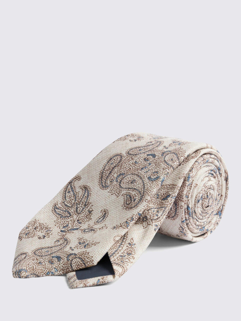 Moss Italian silk paisley tie - British product