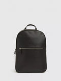 Moss Saffiano effect backpack black faux leather, imported from the UK