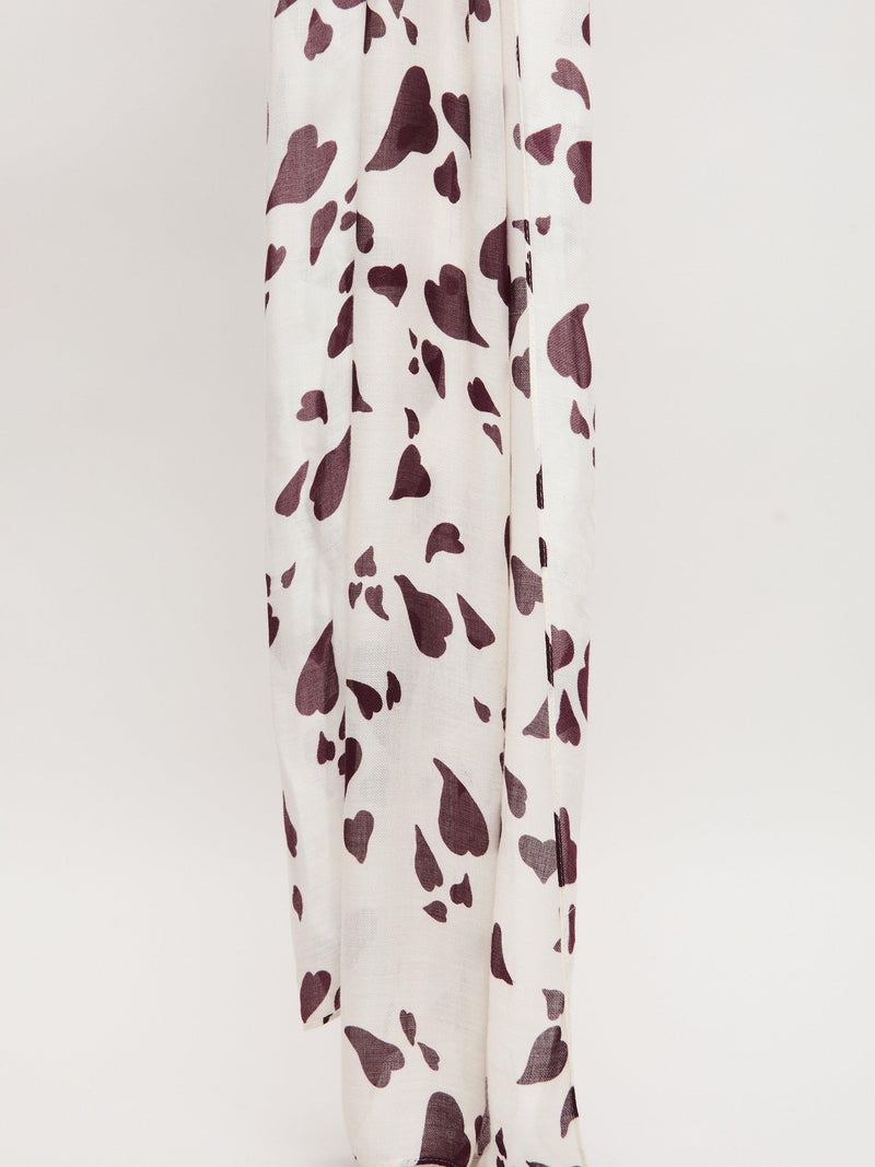 Phase Eight heart print scarf cream, imported from the UK