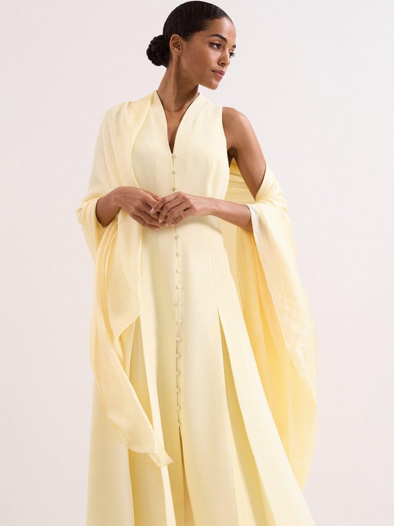 Phase Eight oversized scarf pale yellow 175x200cm - British product