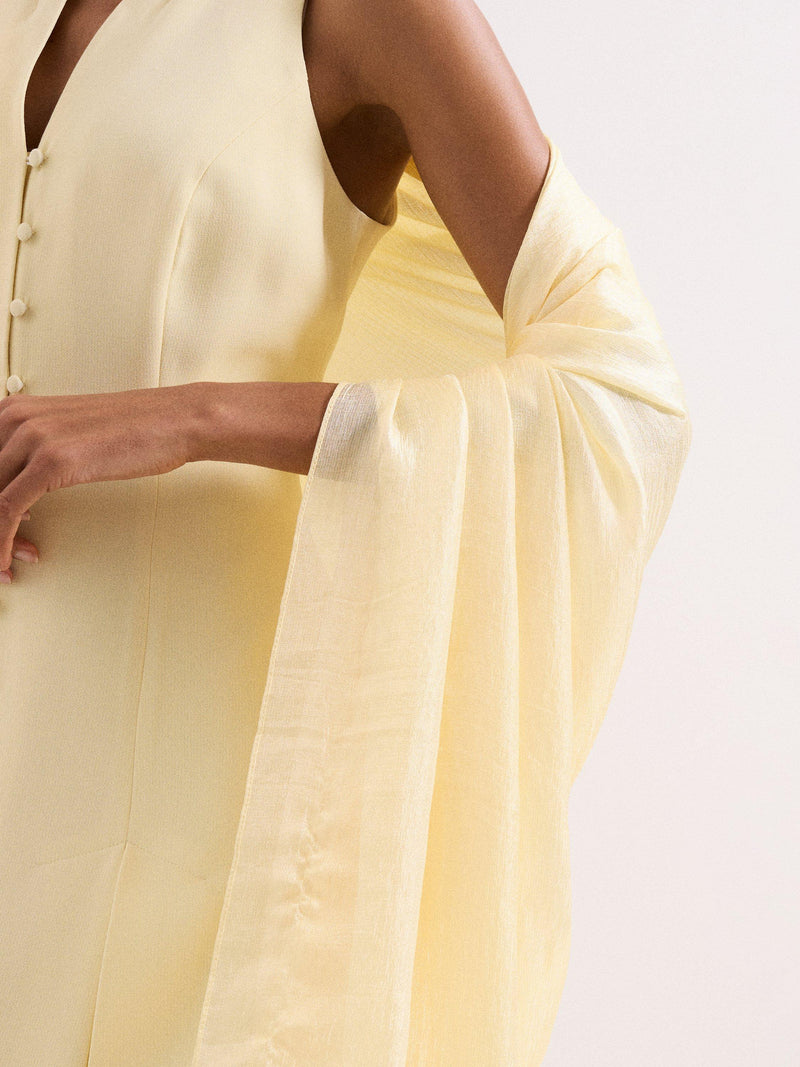 Phase Eight oversized scarf pale yellow 175x200cm - British product