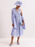 Phase Eight pale blue satin trim scarf - British product