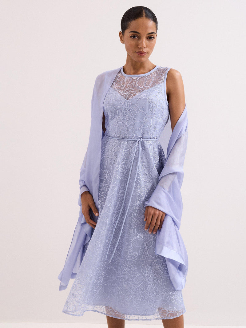 Phase Eight pale blue satin trim scarf - British product