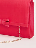 Phase Eight pink grosgrain bow clutch bag, UK version