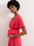 Phase Eight pink grosgrain bow clutch bag, UK version
