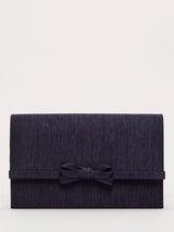 John Lewis Phase Eight Grosgrain Bow Clutch Bag, Navy- Buy online at McGrocer