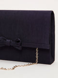 Phase Eight grosgrain bow clutch bag in navy, UK version