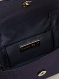 Phase Eight grosgrain bow clutch bag in navy, UK version