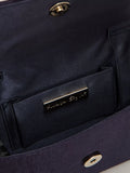 Phase Eight grosgrain bow clutch bag in navy, UK version