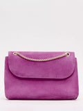Phase Eight suede clutch bag with chain strap (British brand)
