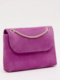Phase Eight suede clutch bag with chain strap (British brand)