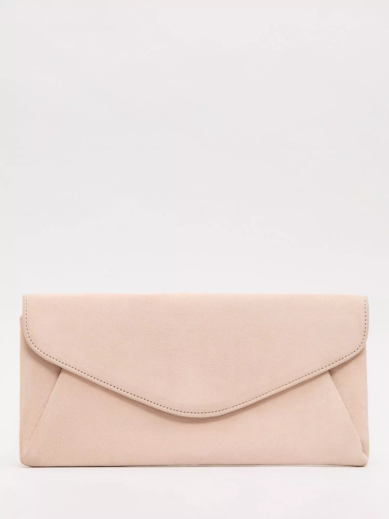 Phase Eight suede clutch bag with chain strap - British product