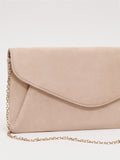 Phase Eight suede clutch bag with chain strap - British product