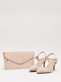 Phase Eight suede clutch bag with chain strap - British product