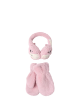 John Lewis Lindex Kids' Ear Muffs & Mittens Set Dusty Pink- Buy online at McGrocer
