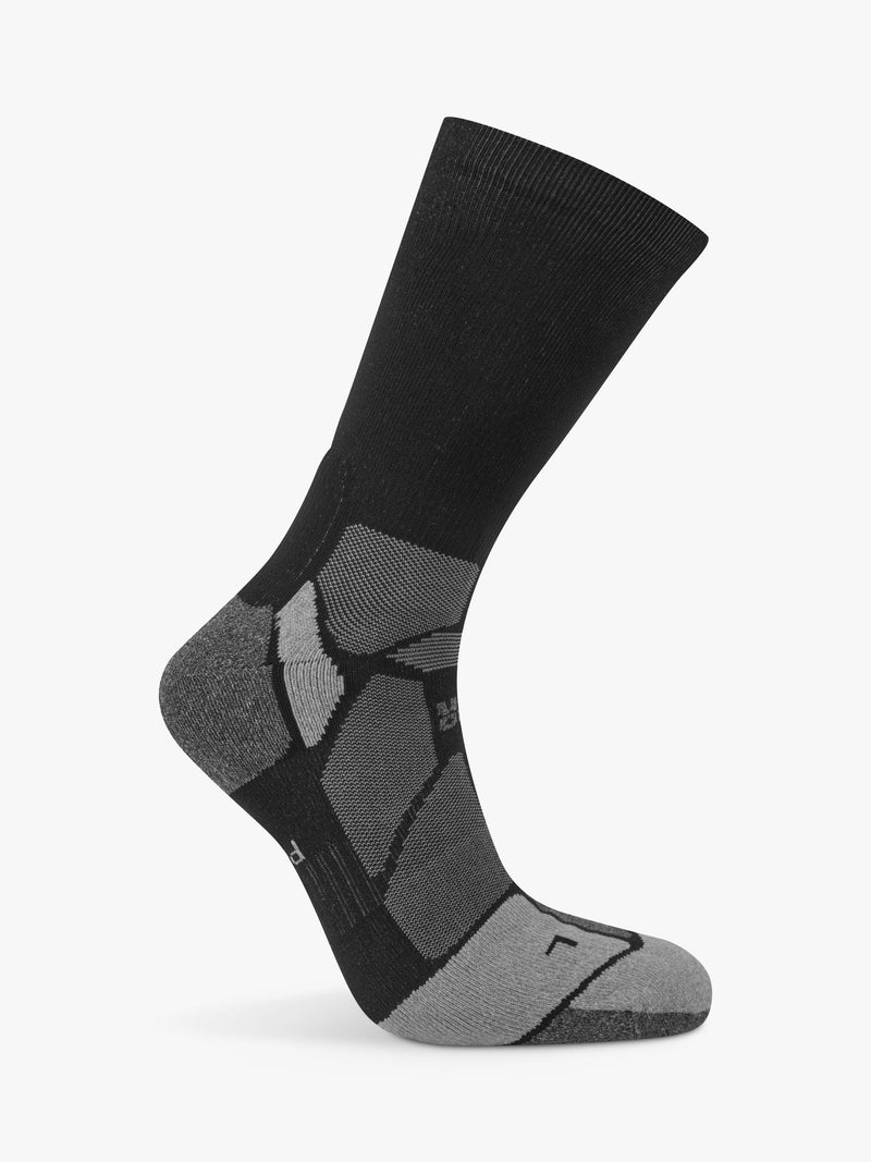 Hilly Marathon Fresh crew running socks black, imported from the UK