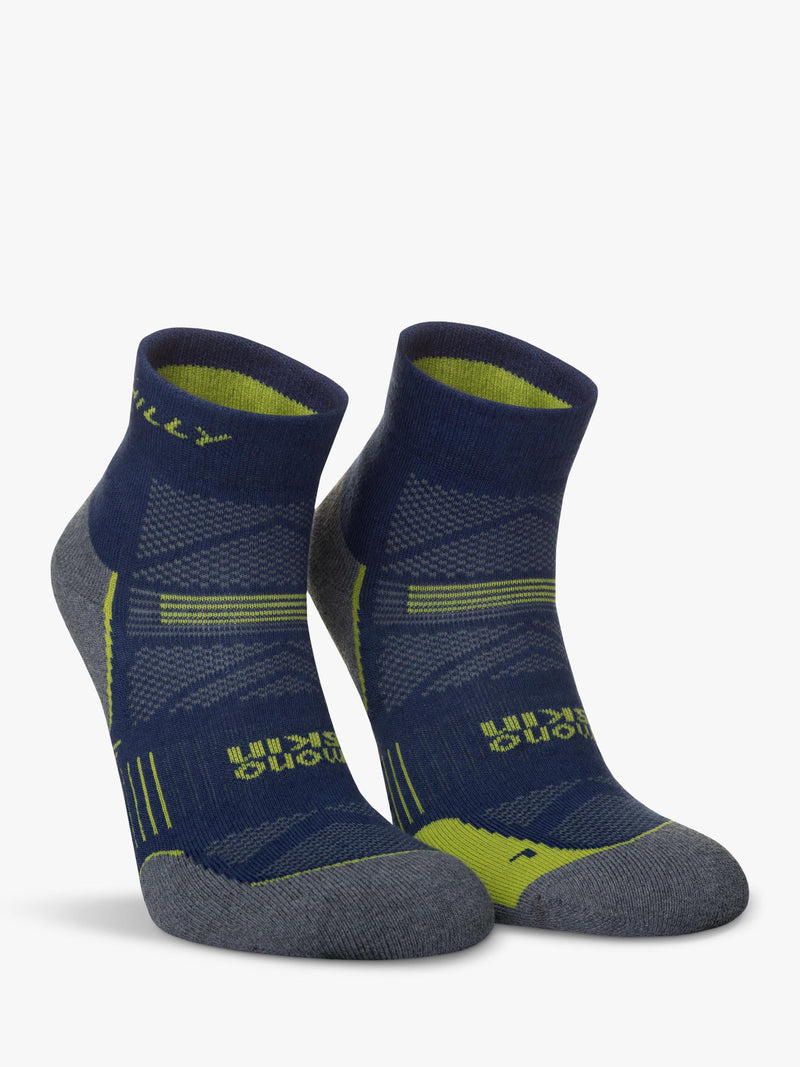 Hilly Supreme anklet running socks grey/blue, imported from the UK