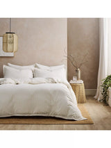 John Lewis Christy Seersucker Weave Cotton Duvet Cover Set Beige Double- Buy online at McGrocer