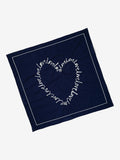 Mint Velvet square scarf navy embroidered 55x55cm, imported from the UK