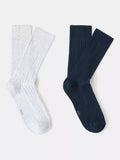 Mango Birip Cotton Blend Ankle Socks, Pack of 2