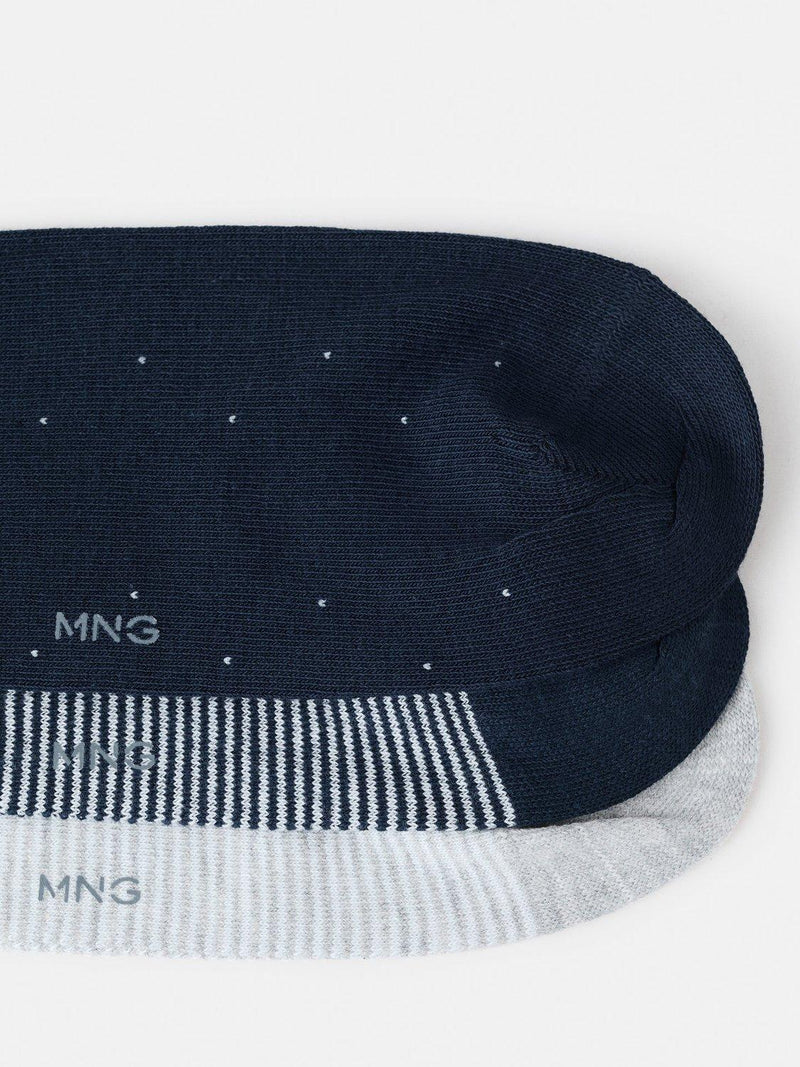 Mango Trira cotton blend ankle socks pack of 3, UK version