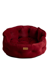 John Lewis Joules Chesterfield Padded Pet Bed Red Burgundy- Buy online at McGrocer
