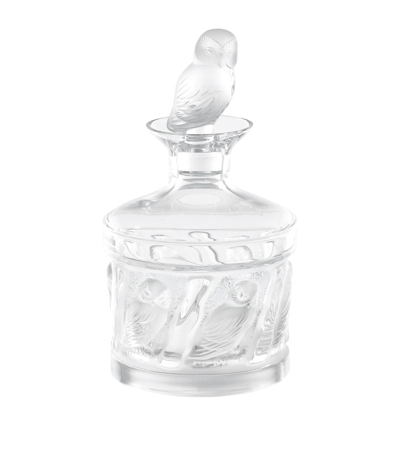 Lalique La Owl crystal decanter 850ml, UK version