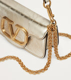 Valentino Garavani small leather Locò shoulder bag, imported from the UK