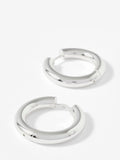 Mint Velvet large hoop earrings silver-toned steel - British product
