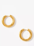 Mint Velvet large hoop earrings gold tone, UK version