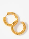 Mint Velvet large hoop earrings gold tone, UK version