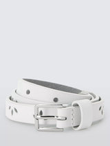 John Lewis John Lewis Kids' Cut Out Leather Belt, White- Buy online at McGrocer