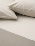 John Lewis Egyptian Cotton Percale Easy Care 400 Thread Count Deep Fitted Sheet, Double