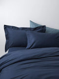 John Lewis Egyptian Cotton Sateen 600 Thread Count Bedding, Midnight, Standard Pillowcase, Pair