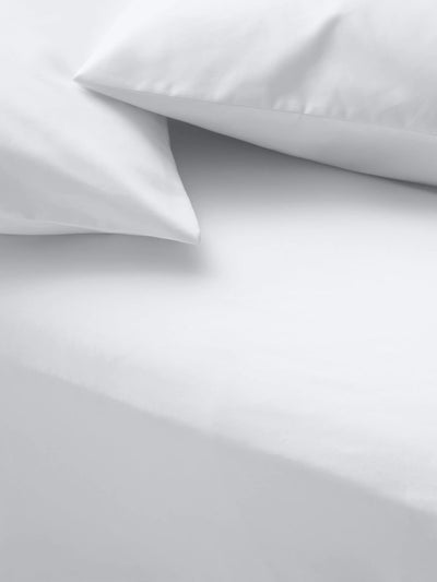 John Lewis John Lewis Egyptian Cotton Sateen 1200 Thread Count Extra Deep Fitted Sheet White Double- Buy online at McGrocer