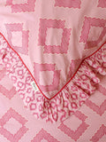 TBCo Diamond Cotton Duvet Cover Set, Pink Double - British product