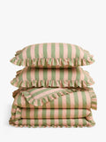 TBCo green stripe duvet cover set double, imported from the UK