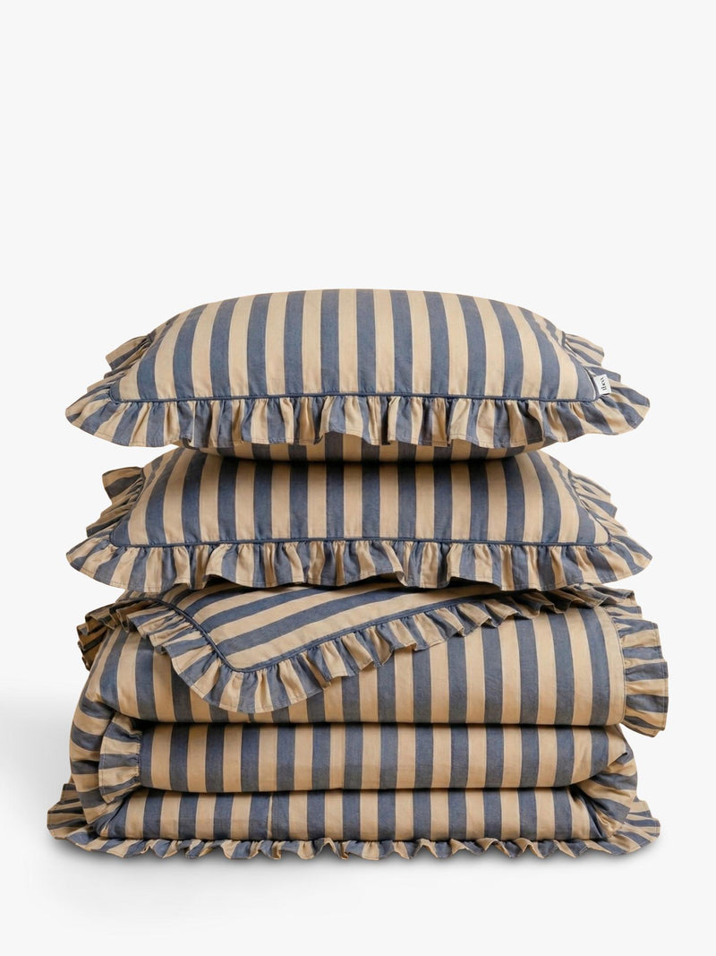 TBCo duvet cover set navy stripe double UK version