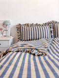 TBCo duvet cover set navy stripe double UK version