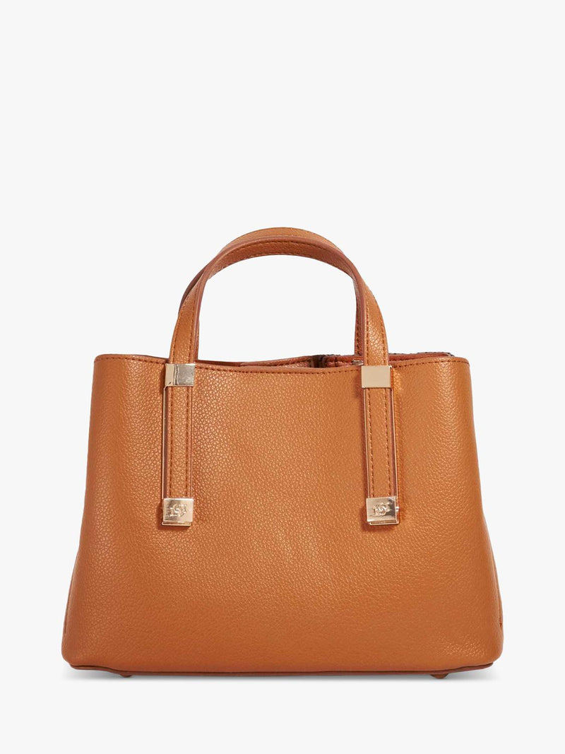 Dune London Dinkydorry boxy handbag tan, imported from the UK