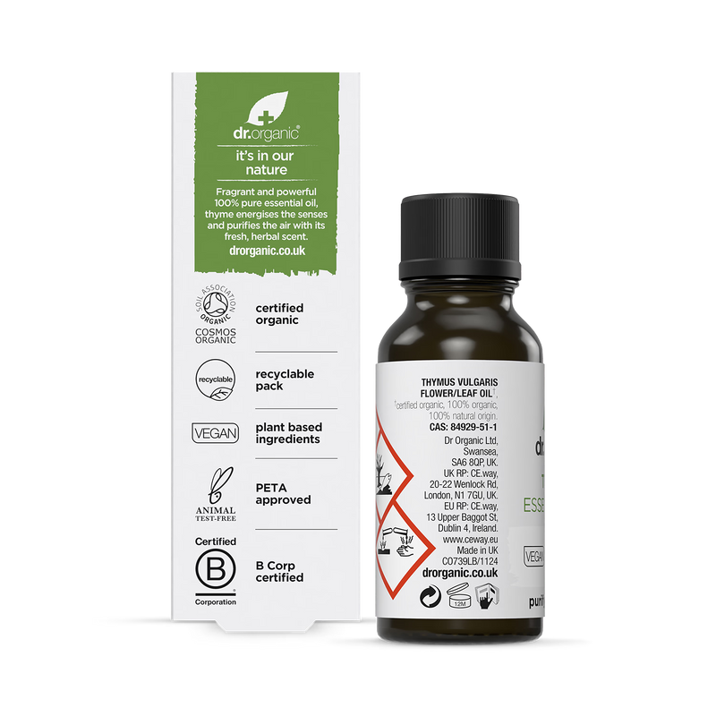 Dr Organic thyme pure essential oil 10ml - British product