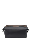 Loake Welland wash bag black nylon leather trim, UK version
