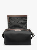 Loake Welland wash bag black nylon leather trim, UK version