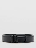 Mango nappa leather belt black, imported from the UK