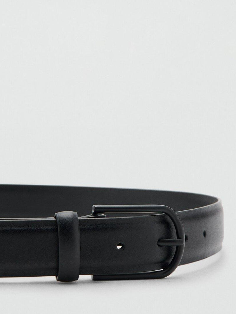 Mango nappa leather belt black, imported from the UK