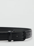 Mango nappa leather belt black, imported from the UK