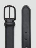 Mango nappa leather belt black, imported from the UK