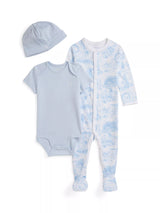 John Lewis Ralph Lauren Baby Cotton Knit Toile 3 Piece Gift Box Set, Blue- Buy online at McGrocer