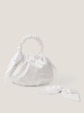 Monsoon kids' pearl bag and hair bow set white, imported from the UK